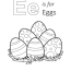 e is for egg coloring page free e is