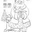 old fashioned santa coloring page