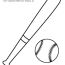 baseball bat and ball coloring page