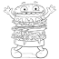 buger monster coloring page free