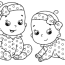 babies girl coloring page free