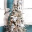 flocked christmas tree decoration ideas