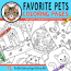 favorite pets coloring pages preschool