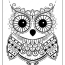 printables cute owl coloring pages