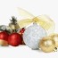gold silver christmas ornament png