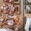 red white gold christmas tree the