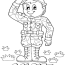 saluting soldier printable coloring page