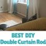 the best diy double curtain rod ever
