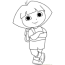 dora the explorer coloring pages for