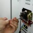 electrician wiring appliance close up