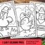 cute christmas chicken coloring page