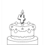fourth birthday cake coloring pages