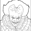 scary clown pennywise coloring pages