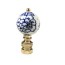 chinoiserie blue and white lamp finial