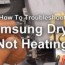 samsung dryer runs but will not heat