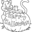 free printable halloween cat coloring