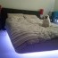 diy floating bed with led nightlight