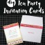 tea party invitation cards