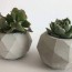 diy concrete geometric flower pot