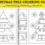 christmas tree coloring pages gráfico