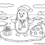 christmas penguin coloring pages
