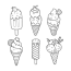 cartoon ice cream coloring page