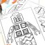 robot coloring pages with free