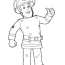 awesome fireman sam coloring page