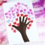 fingerprint heart valentines day tree