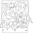 coloring page roses and a primrose in