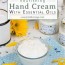 homemade hand cream with essential oils