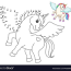 dot to flying unicorn isolated coloring