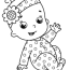 baby girl waving hand coloring pages