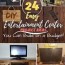 24 easy diy entertainment center ideas