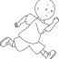 caillou running coloring page for kids