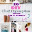 20 easy diy closet organization ideas