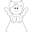 cute angel christmas coloring pages