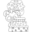 cute birthday panda coloring page with