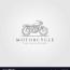 motorcycle line art logo minimalist