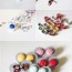 fabric covered button earrings the