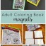 adult coloring book pages into magnets