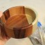 diy metallic accented wooden bowls