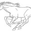download free running horse coloring page