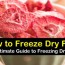 5 quick ways to freeze dry fruit