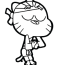 karate gumball coloring page free