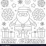 merry christmas coloring page black and