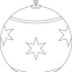 round christmas ornament coloring page