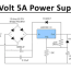 12v 5a power supply using lm338 ic