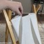 upcycled simple diy cat teepee from tv tray