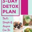 a 3 day detox plan that s simple